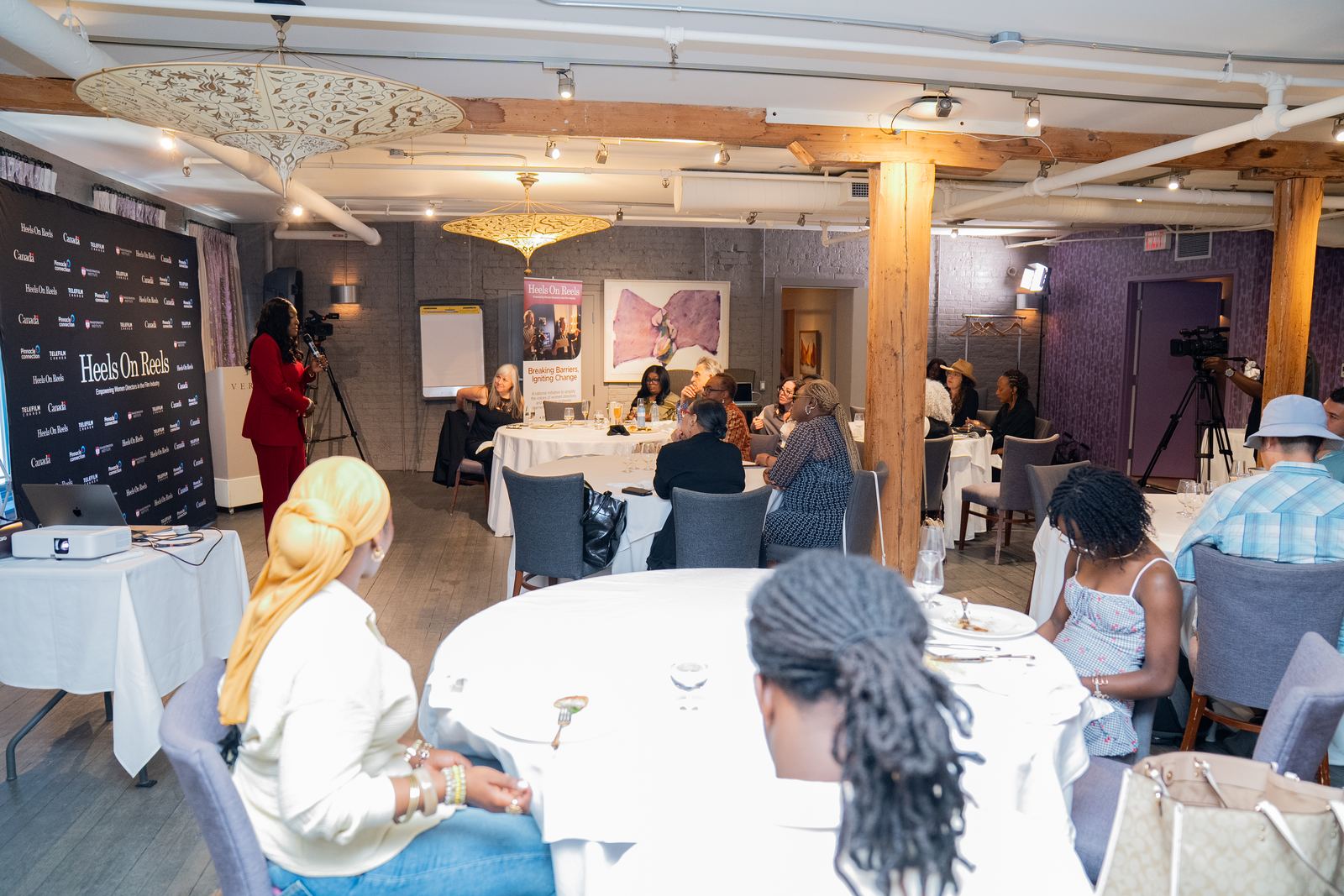 The room at Verity during a Heels On Reels workshop session
